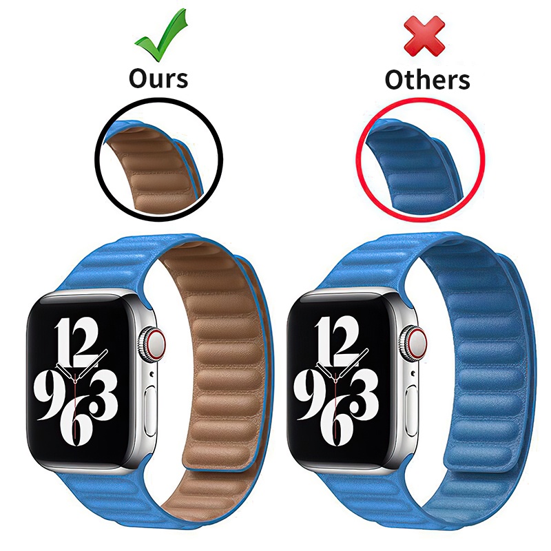 Leather Strap Link for Apple watch Series 7/6/5/4 and Apple watch SE 40MM 44MM 45MM for Apple watch series 3/2/1 38MM 41MM 42MM