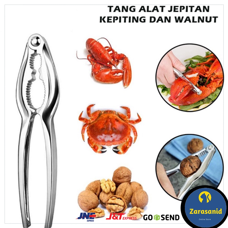 Tang Pemecah Kepiting Lobster Alat Penjepit Walnut Kacang Stainless