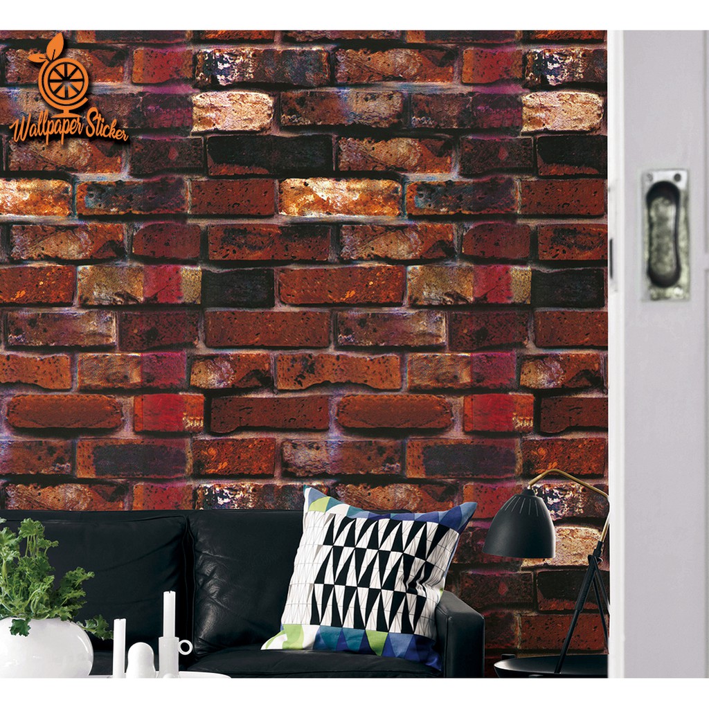 Wallpaper Dinding Ukuran 45cm x 10m Stiker Dinding Motif 3D Kotak Biru GH046-1 Wall Stiker-GH082