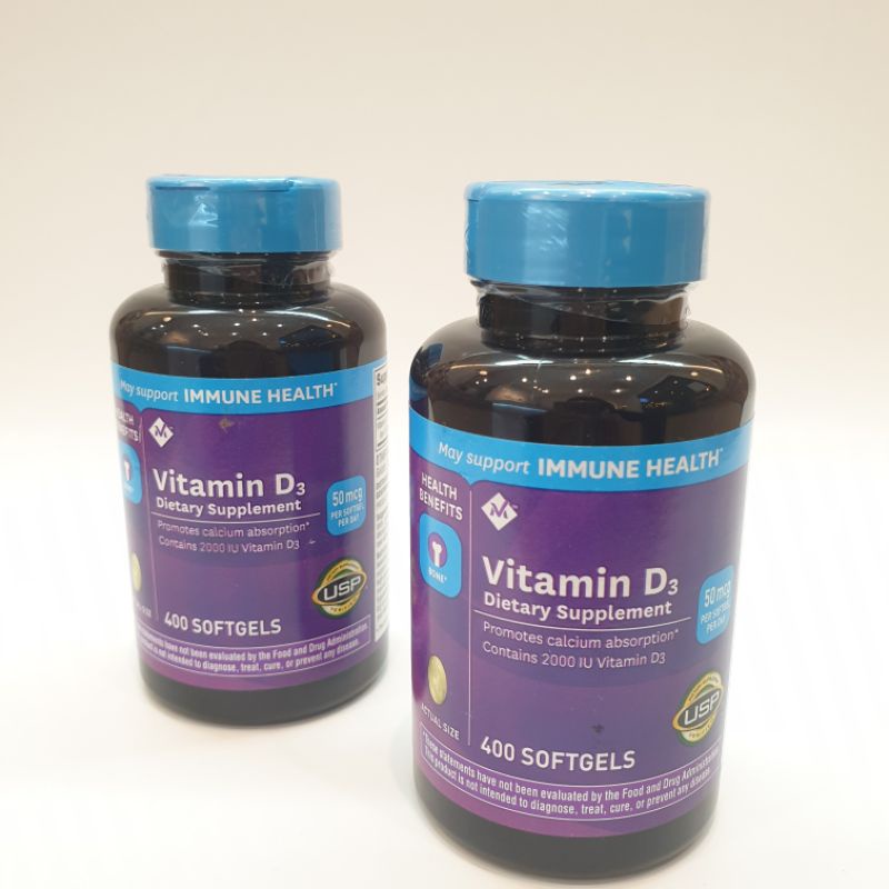 VITAMIN D3 Dosis 2000 IU 50mcg / softgels Dietary Supplement