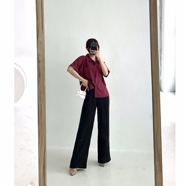 RUMI SHIRT - MONERE OFFICIAL / GOULDING OFFICIAL / ATASAN WANITA / KEMEJA WANITA