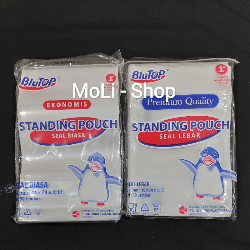 Standing Pouch 16x24cm/ Zipper/ plastik Klip berdiri /kemasan berdiri