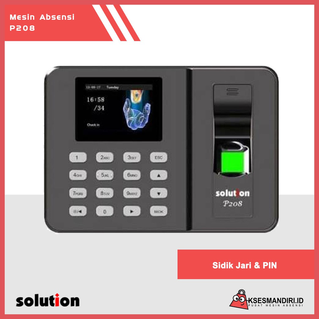 Fingerprint Mesin Absensi Solution P208