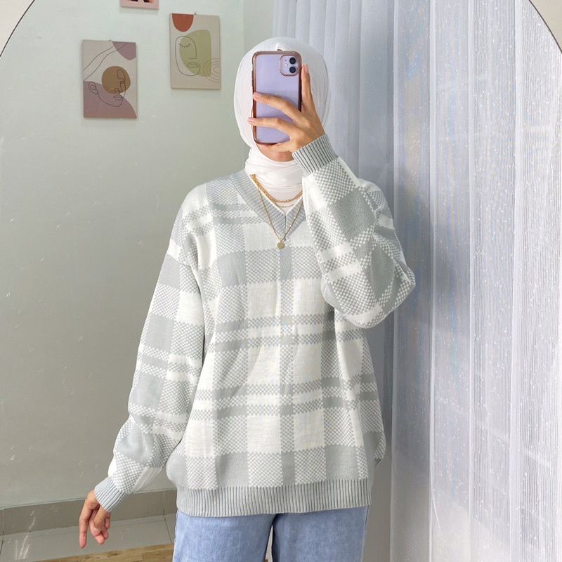 SWEATER RAJUT OVERSIZE KYLA KNIT JUMBO PREMIUM