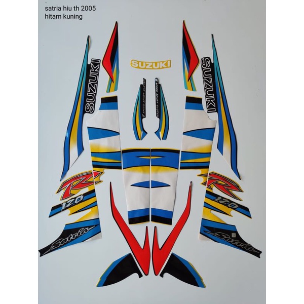 STRIPING SATRIA HIU 2005 HITAM KUNING