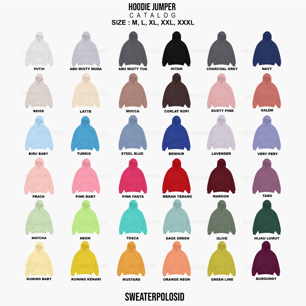 SWEATERPOLOSID  Hoodie Jumper Size M - XXL ( Pria & Wanita )-3
