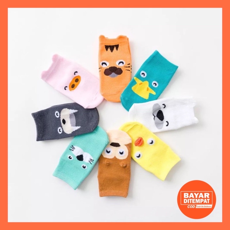 Kaos Kaki Anak Bayi Balita Korea Cute Lucu Animal 3D Import Antislip Kaus Kaki Bayi Newborn Socks