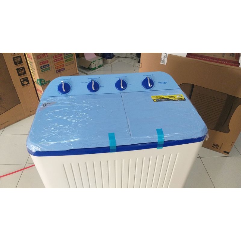 mesin cuci 2 tabung polytron 8 kg pwm 8366 kudus/pati/jepara