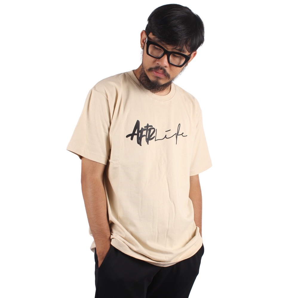 AFTERLIFE - Tshirt Unterschrift Cream | 21047F