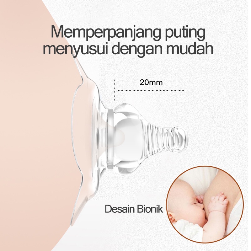 Pelindung puting ibu menyusui/Bevavar Pelindung Puting Bahan Silikon Untuk Menyusui/Nipple cover/Penutup menyusui bayi (B51)