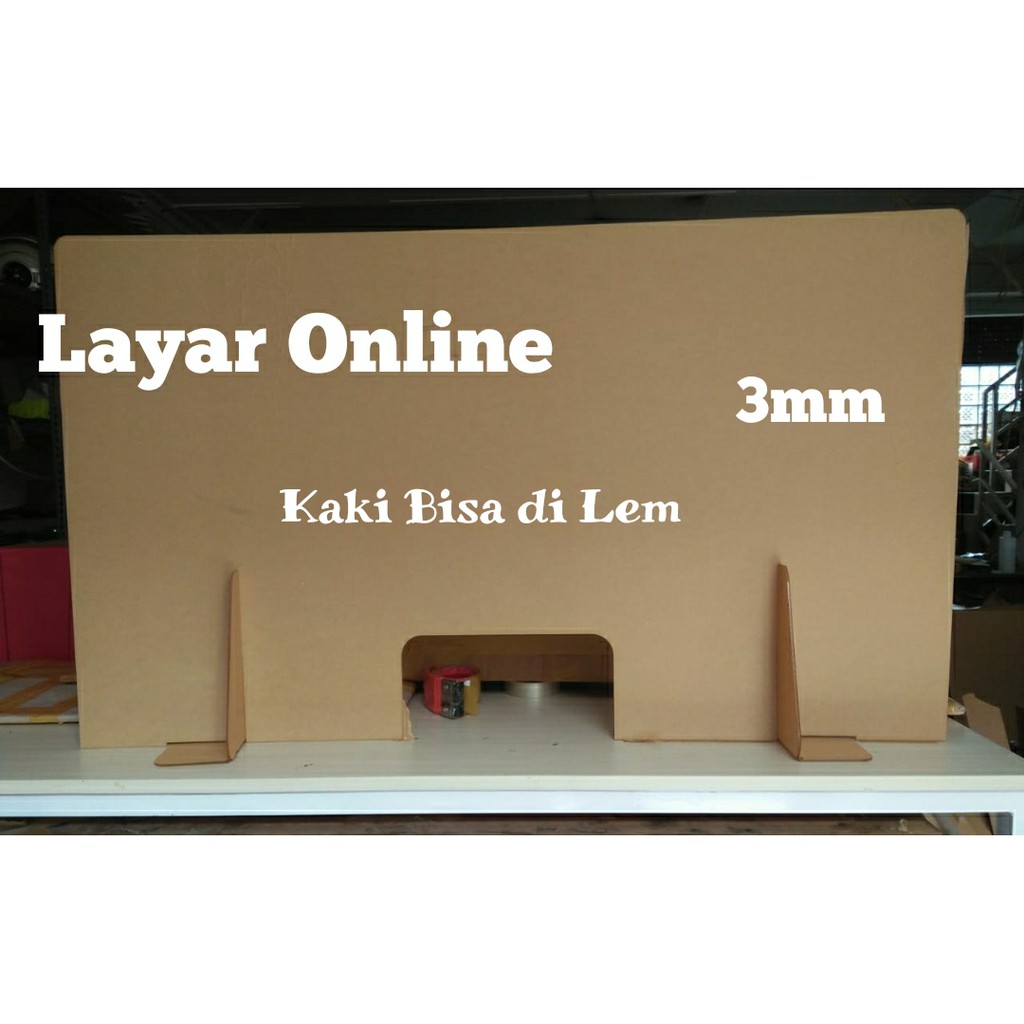 

Sekat Acrylic 3mm Lebar 110 x Tinggi 80cm Meja Partisi Teller Kasir KAKI BISA DI LEM