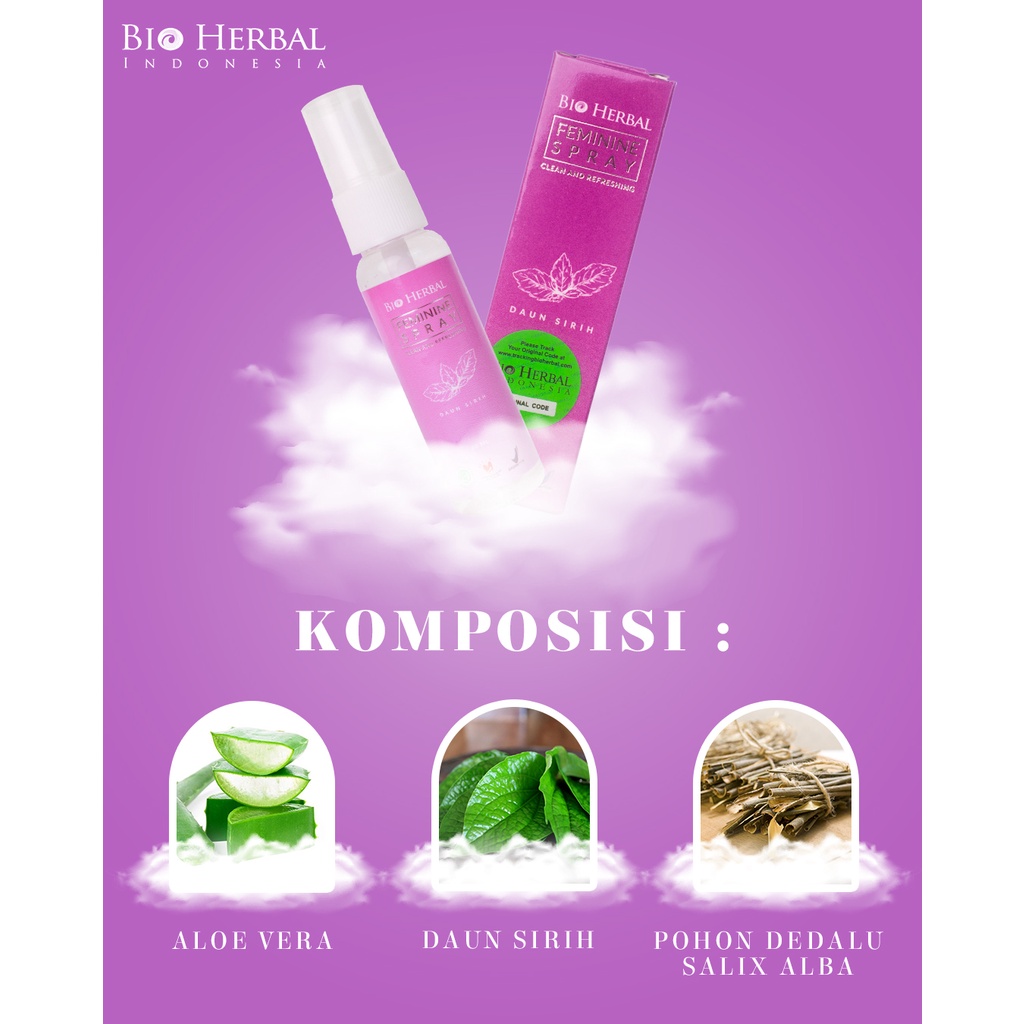 [ORI] Pembersih Area Kewanitaan Herbal Menjaga Area Kewanitaan Tetap Kesat &amp; Hygienis - Bio Herbal Femine Spray 30 ML