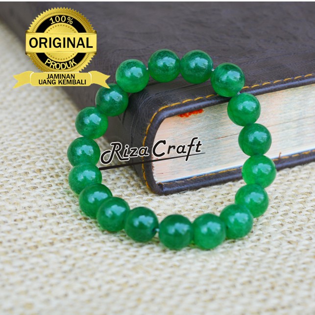  Gelang  Batu Alam Pria Wanita Cowok Cewek Akik Giok  Hijau 