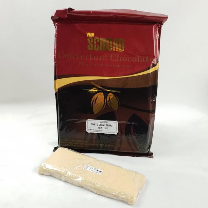 

Limited Stock Schoko White Chocolate Couverture 250Gr (1 Block) / Coklat Putih Couv