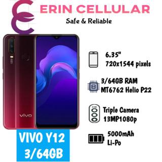 Hp Vivo Y12 New Ram 3 64 64gb Grs Resmi Vivo Indonesia 1thn Blue Red Shopee Indonesia