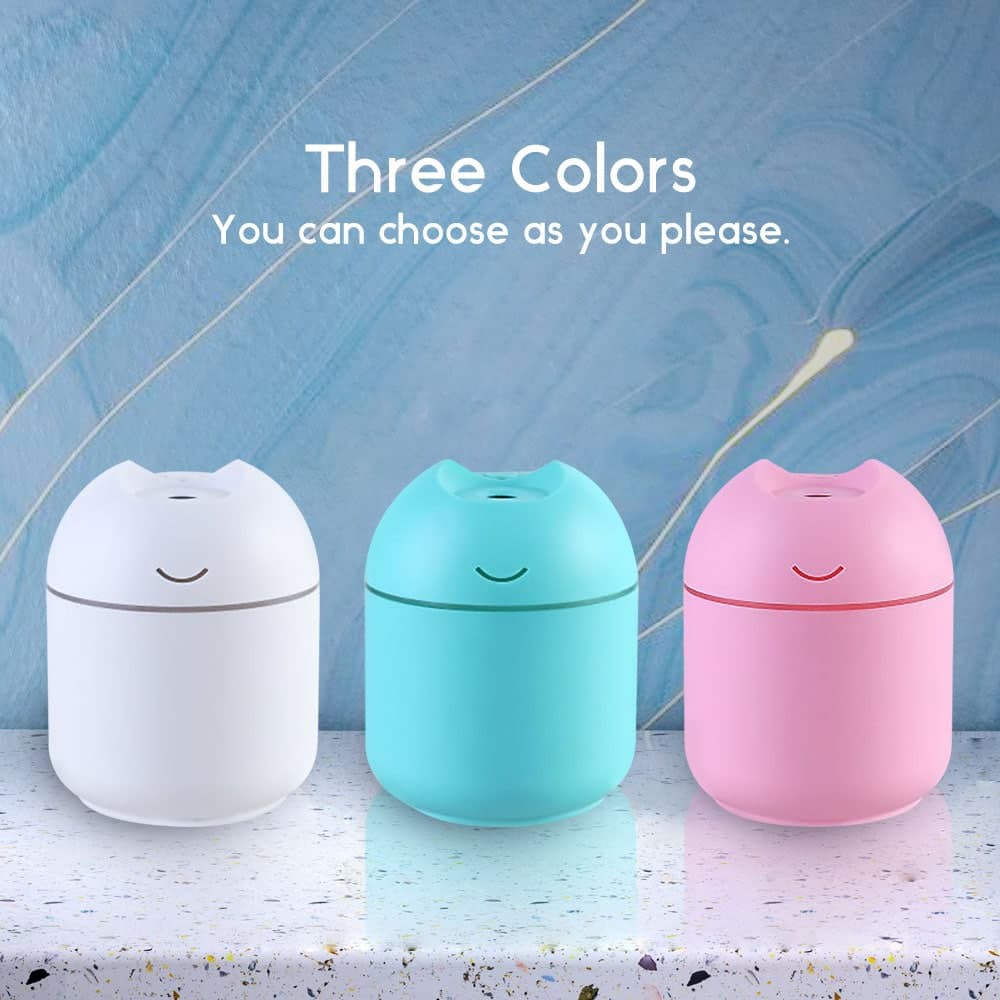 Pelembap Udara Ruangan Air Humidifier Dengan Lampu 7 Warna LED Desain Modern