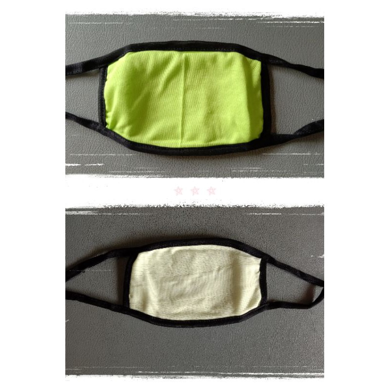 Masker Kain 2 Warna bolak balik Hijab Lusinan | shasyastore_