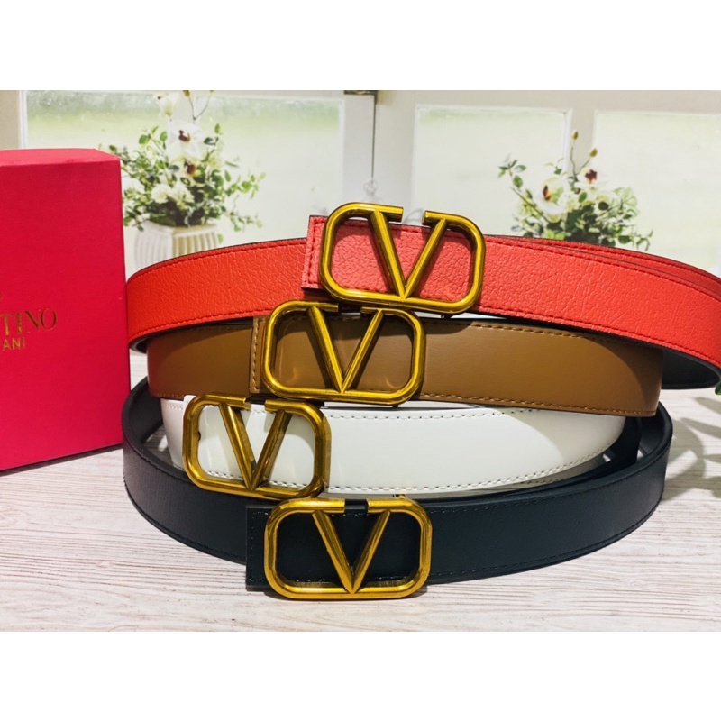 Belt Wanita Import Valentino 3 cm Murah Fashion Wanita Ban Pinggang wanita 2 in 1 Bolak Balik Bestse