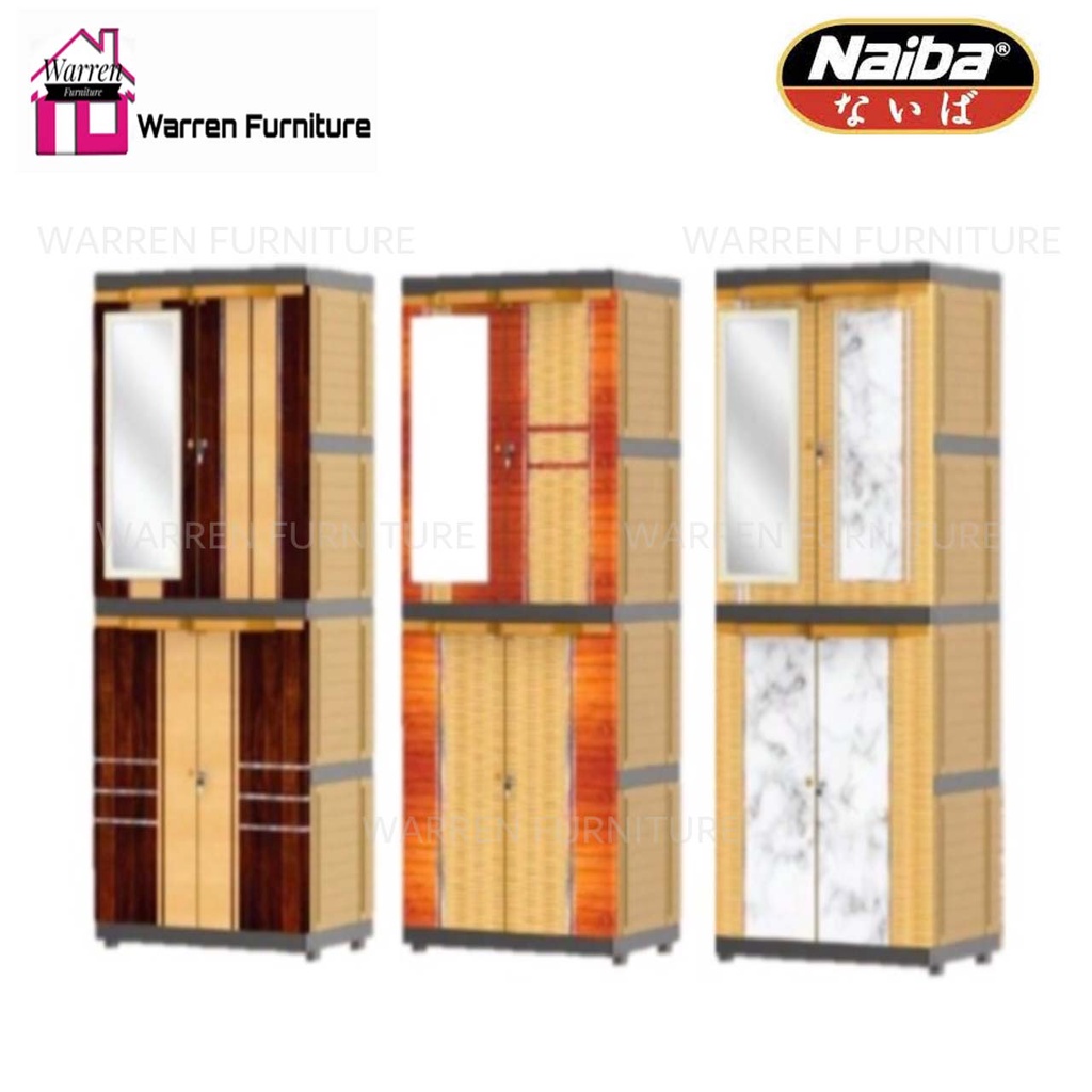 Lemari Pakaian Plastik Lemari Baju Cermin Lemari Plastik Naiba Jersey - Dus