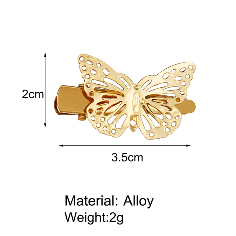 [Korean Style Women 3D Hollow Butterfly Shape Fairy Hairpins] [Girls Vintage Butterfly Hairpins] [Women's Clothing]