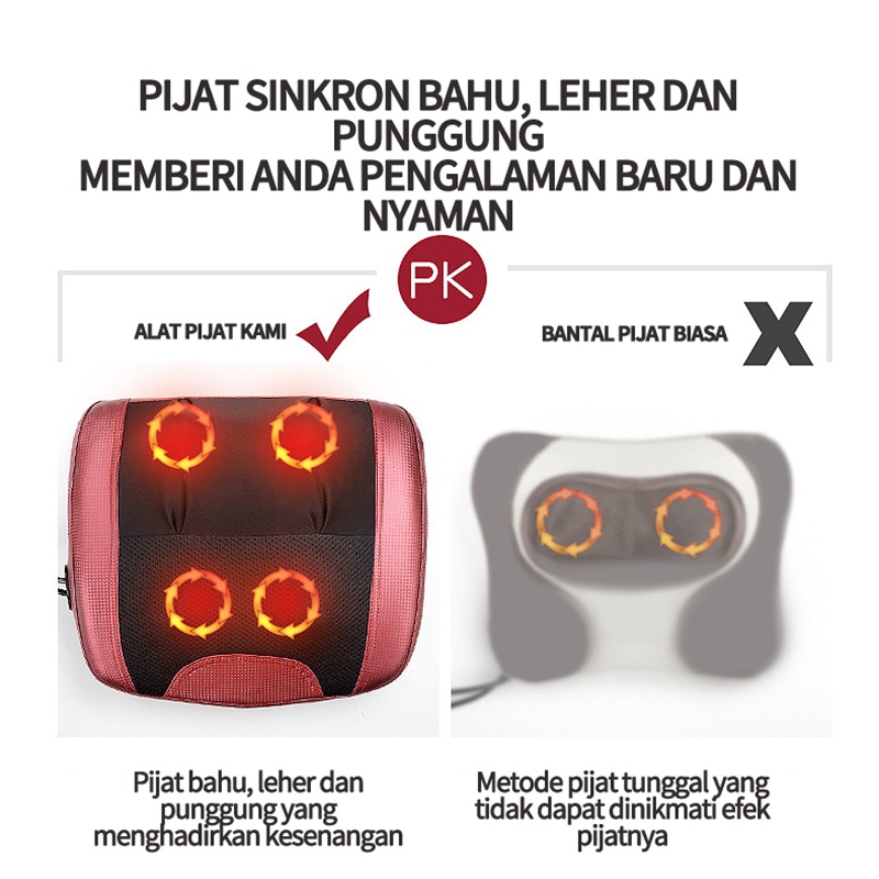 Hadiah Indah! Benbo Pijat Bahu Dan Tulang Belakang Leher Multifungsi / Bantal Pijat / Alat Pijat Punggung / Bantal Pijat Elektrik