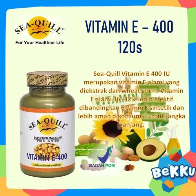 Sea-Quill Vitamin E 400 IU Isi 120 Tabs / Seaquill / beKKu - VIT E 120S Lc