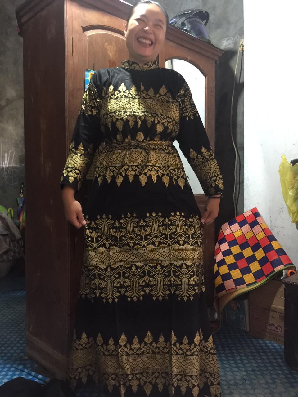 Ms Gamis Batik Sriwedari Maxi Bumil/busui Katun Sogan Allsize & Jumbo