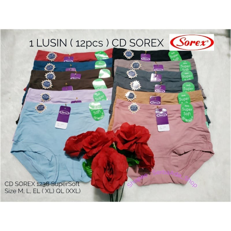 Celana Dalam Wanita Lusinan Sorex 1238  Super Soft Size M - XXL