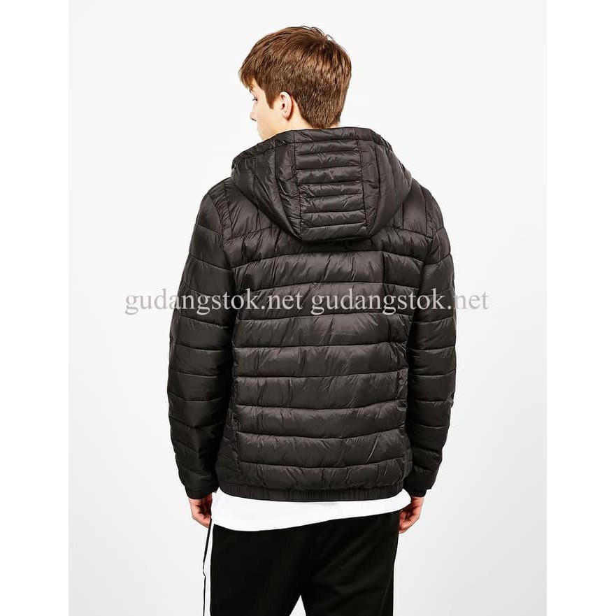 JAKET COWOK Jaket Pria Musim Dingin Bershka Original Hitam