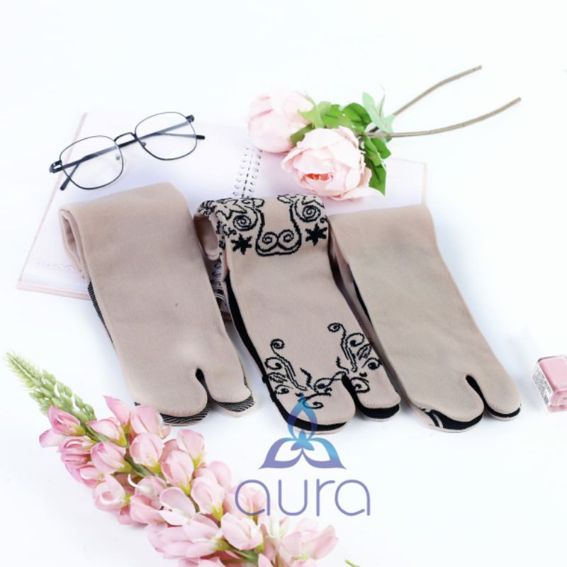 KAOS KAKI MUSLIMAH 2 JARI AURA / KAOS KAKI JEMPOL