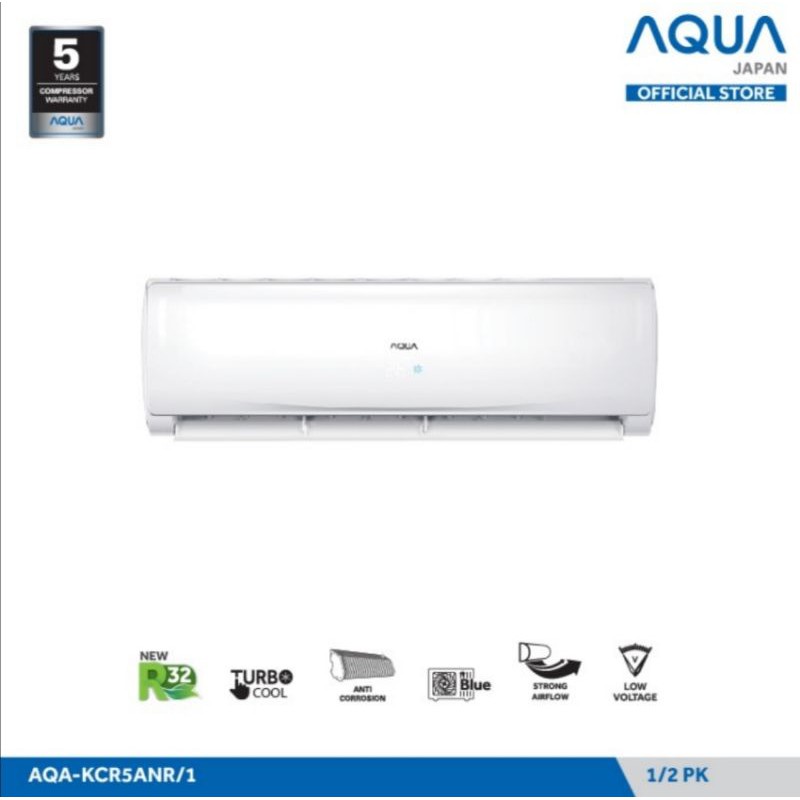 AC SPLIT AQUA 1/2 PK  AQA-KCR5ANR / KCR-5ANR1 GARANSI RESMI AQUA