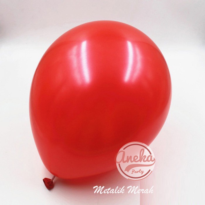 Balon metalik Merah / Balon latex / Balon Metalik 12 inch / Balon Warna Merah metalic murah