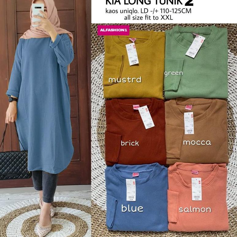 Suu31au22l ▪ kia long tunik ori alfashion tunik jumbo ld 130 ld 100 ld 120 kaos tunik wanita tunik i