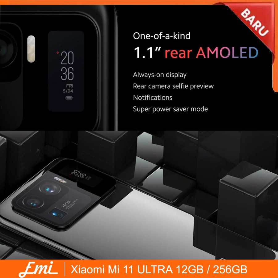 Xiaomi Mi 11 Ultra 12 256 Sd888 12gb 256bb Garansi Black Ceramic Indonesia