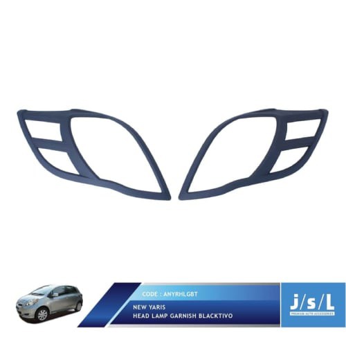 [Eksterior Mobil] JSL Garnis Depan Yaris Head Lamp Garnish Blacktivo
