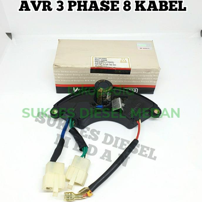 ,,,,,,,] AVR 3 Phase 8 Kabel Genset Generator Diesel Solar Kipor Krisbow Firman