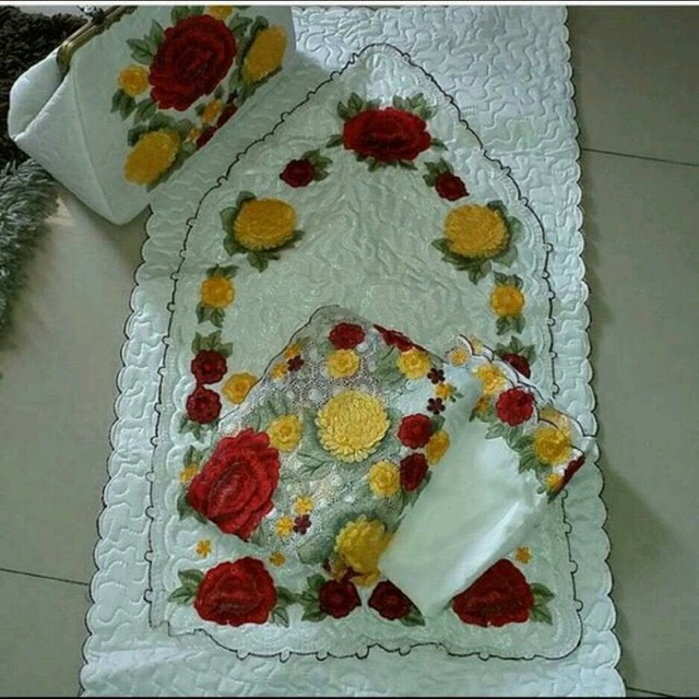 Mukena rose timbul alesya A01