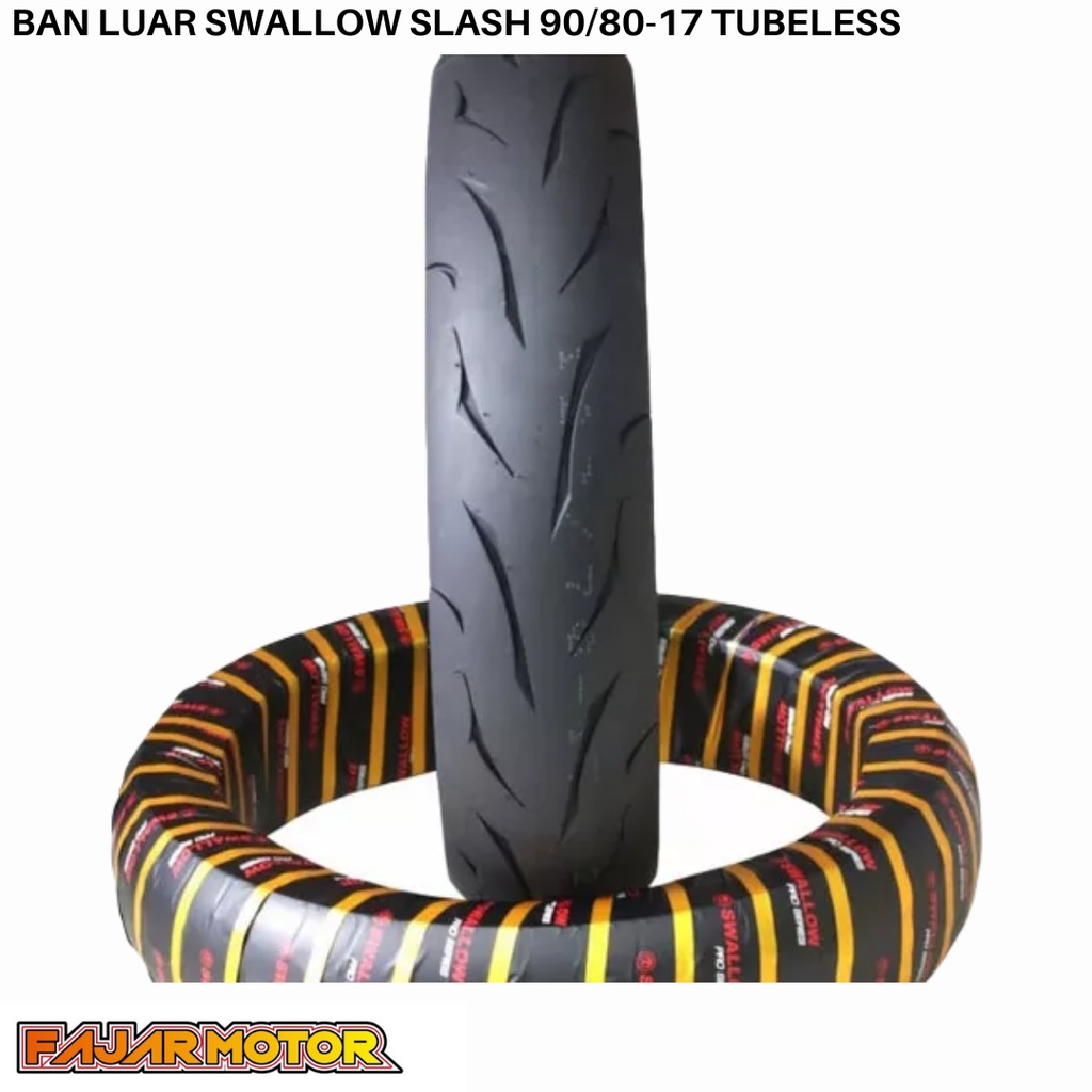 BAN LUAR SWALLOW SB - 151 SLASH 90/80 - 17 TL TUBLES TUBELESS SOFT COMPOUND BY SWALLOW