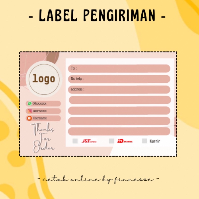 

LABEL PENGIRIMAN | STICKER PENGIRIMAN | LABEL PCKING