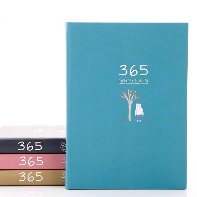 

365 Notebook Diary Warna Biru | Buku Jurnal Agenda 365 Days TERBAIK