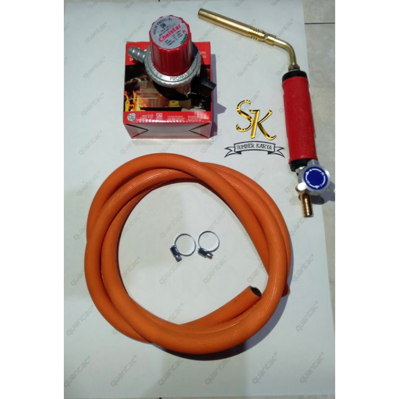 kepala heating torch manual 1set - gas torch bahan bakar lpg - blow torch
