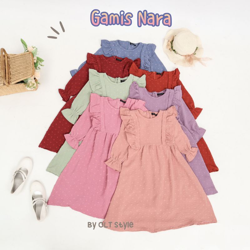 Ollet Gamis Nara / Gamis anak Uragiri Crinkle