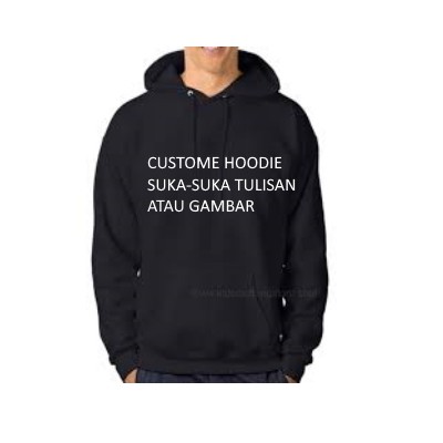 PASANG CUSTOM HOODIE SUKA-SUKA NAMA GAMBAR FOTO DSBNYA KATUN HOODIE FLEECE