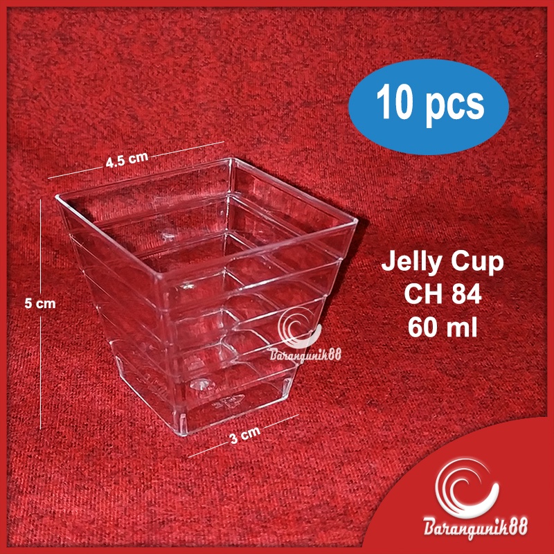 Jelly Cup Gelas Puding Agar-agar CH 84 60 ml Food Grade Isi 10 Pcs