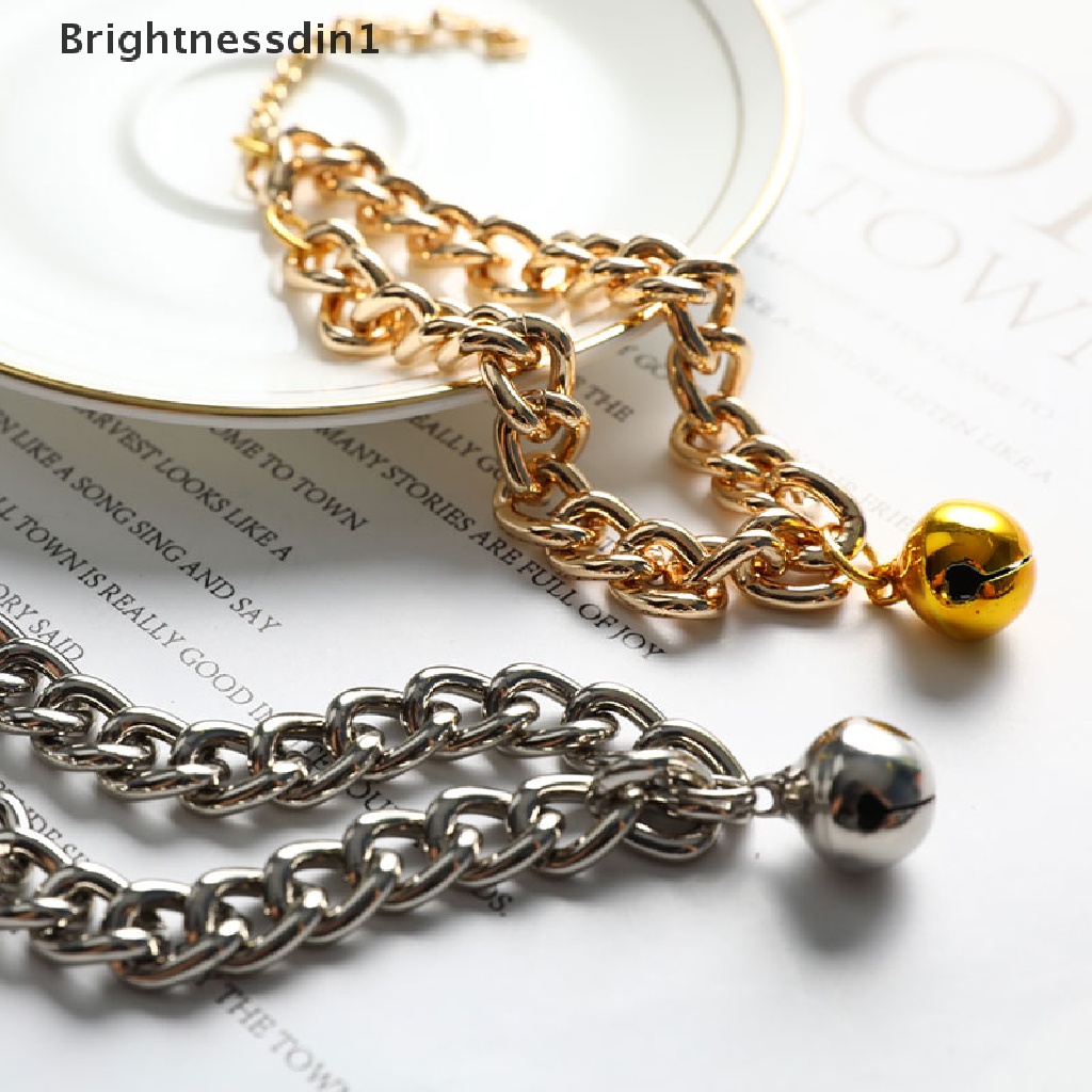 Kalung Rantai Emas Cuban Link Tebal 6 / 8 / 10 Inch 1 Untuk Pelatihan Anjing Kucing Peliharaan