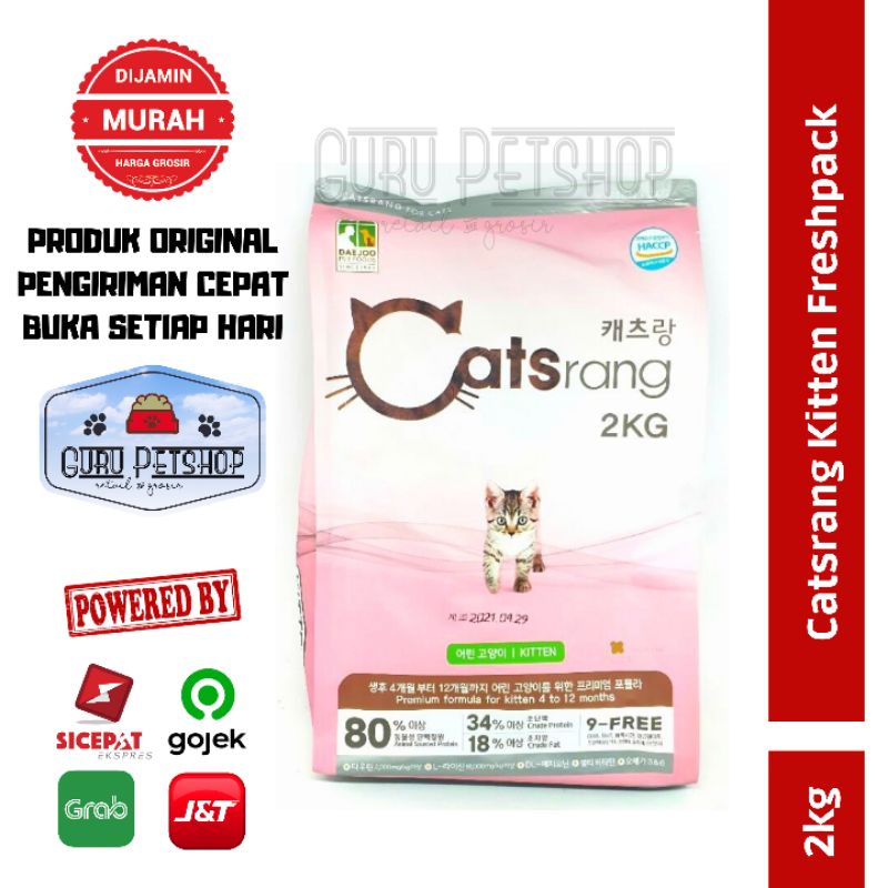 Catsrang Kitten 2kg Freshpack / Cat Food / Makanan Kucing Catsrang