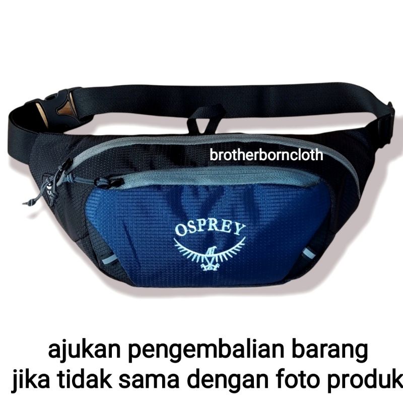 Waistbag pria gaul hiphop.zr bahan nilon 2sleting