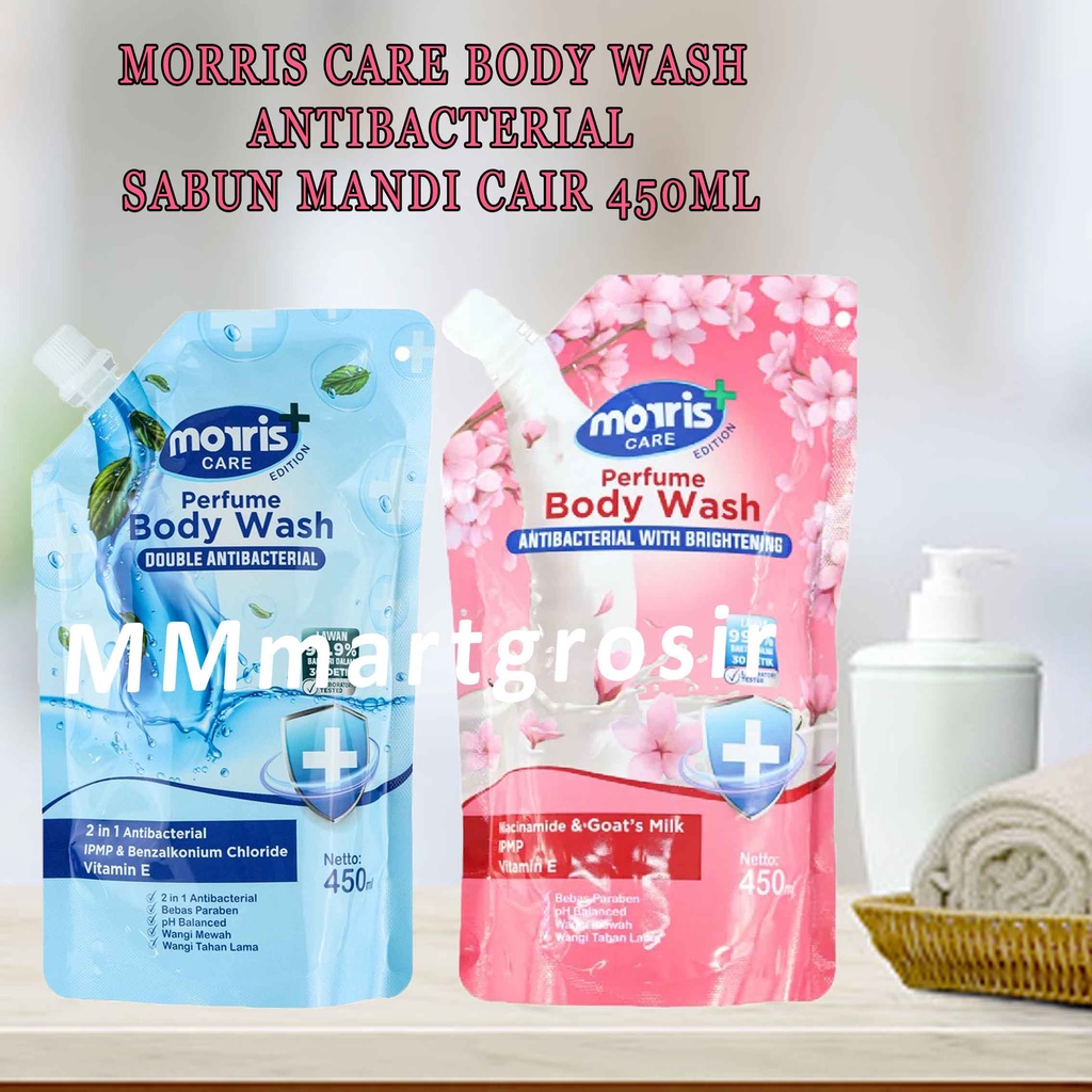 Morris  Care / Perfume Body Wash / Antibacterial / Sabun Mandi Cair 450ml