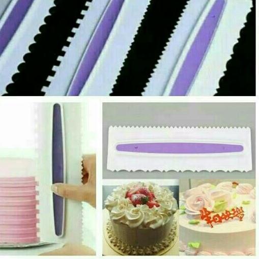 ➴ satu buah 1 scraper dekorasi kue buttercream kue ulang tahun wedding ♂