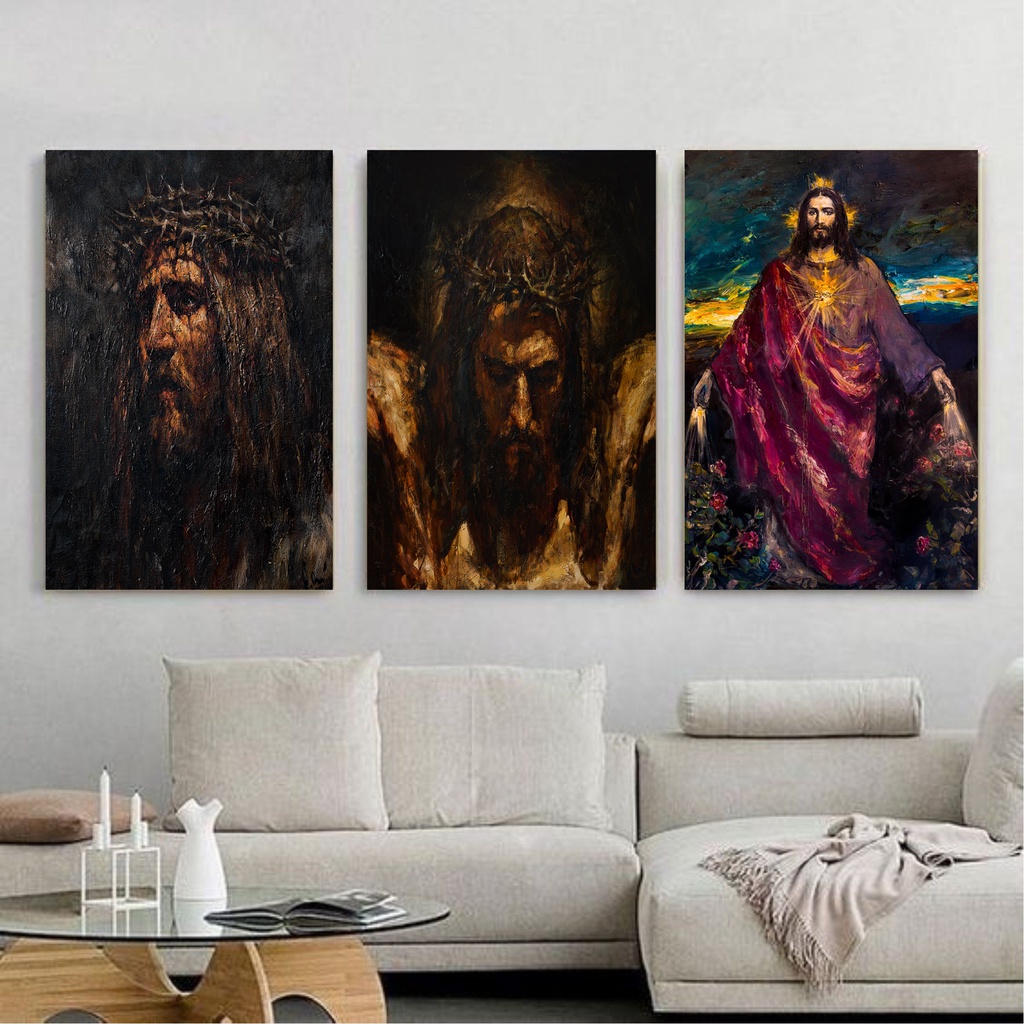 Hiasan Dinding Rohani gambar Tuhan Yesus - ukuran 20x30